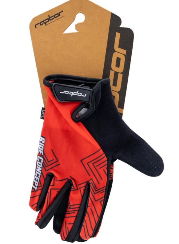 Raptor Bisiklet Eldiveni Matrıx Uzun Parmak Bisiklet Eldiveni ComfortJel Nitro Red XS Beden Kırmızı