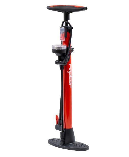 Raptor ZF-809C Analog Göstergeli Standart Ayaklı Pompa Bisiklet Pompası Kırmızı 160Psi Ayak Pompası