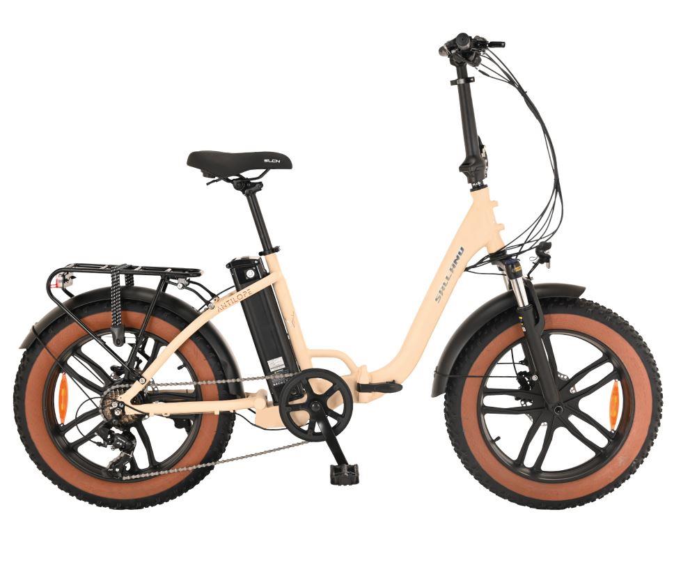Salcano Antılope 20" Jant Fat Bike 7 Vites Hidrolik Fren Elektrikli Katlanır Bisiklet Mat Siyah