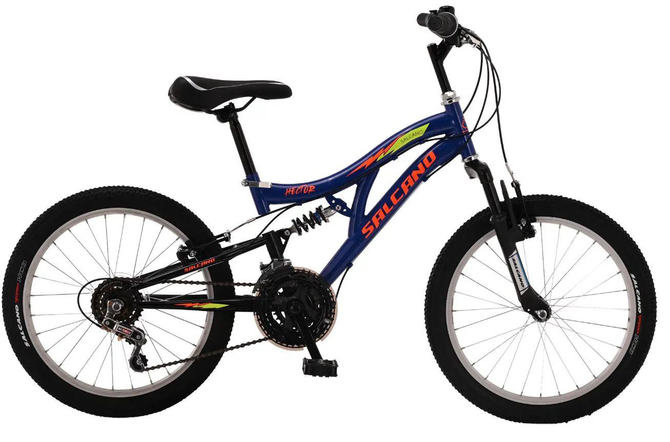Salcano Hector 20 Jant Vitesli Pabuç Fren Çocuk Bisikleti (120 /145 CM ARASI BOY ) Lacivert Turuncu