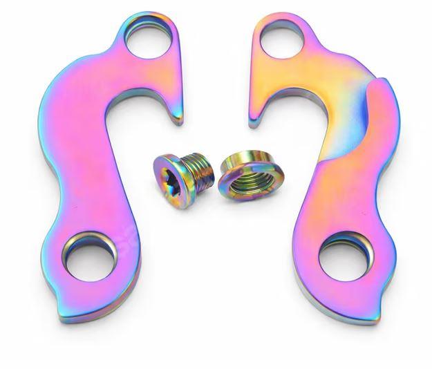 Carraro-Argon18 Kadro Kulağı Bisiklet Aktarıcı Kulağı Kadro Kulağı Titanyum Rainbow Kadro Kulağı