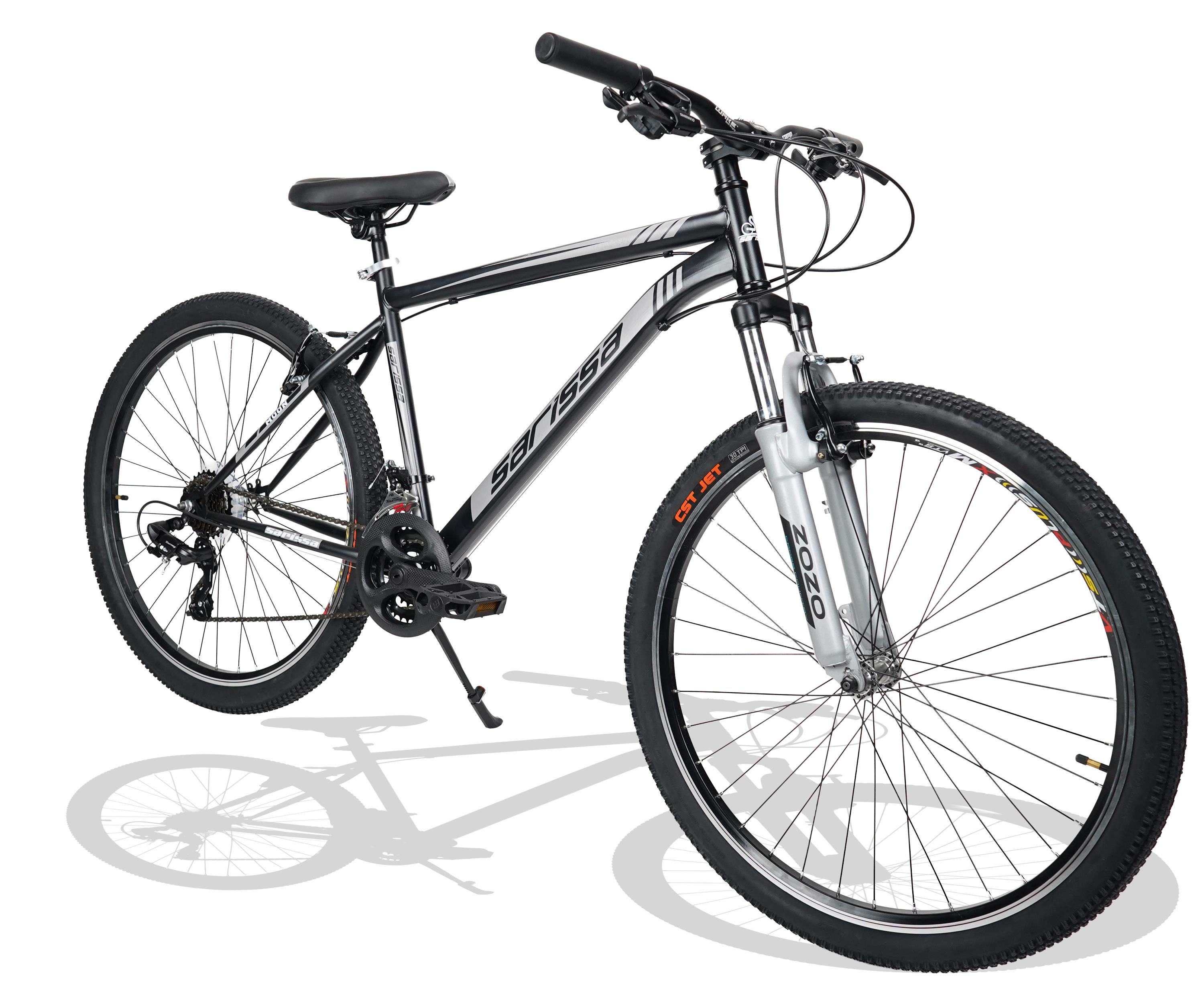 Sarissa Moon 27,5" Jant MTB Ön Amortisörlü Shimano 21 Vites V Fren Wake Gidon Dağ Bisiklet Siyah Gri