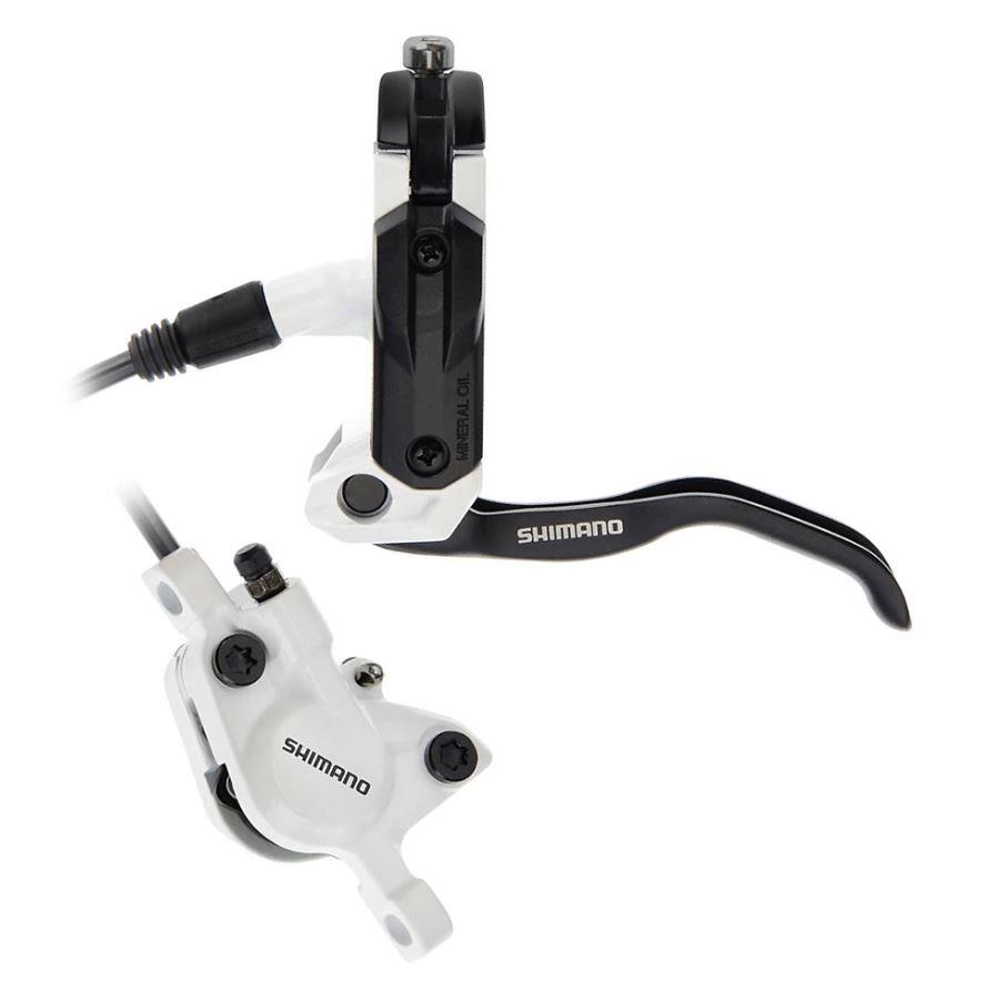 Shimano BL-M505 Bisiklet Ön Fren Takımı Hidrolik Disk Fren Sol Takım Beyaz Kaliper+Balata Dahil