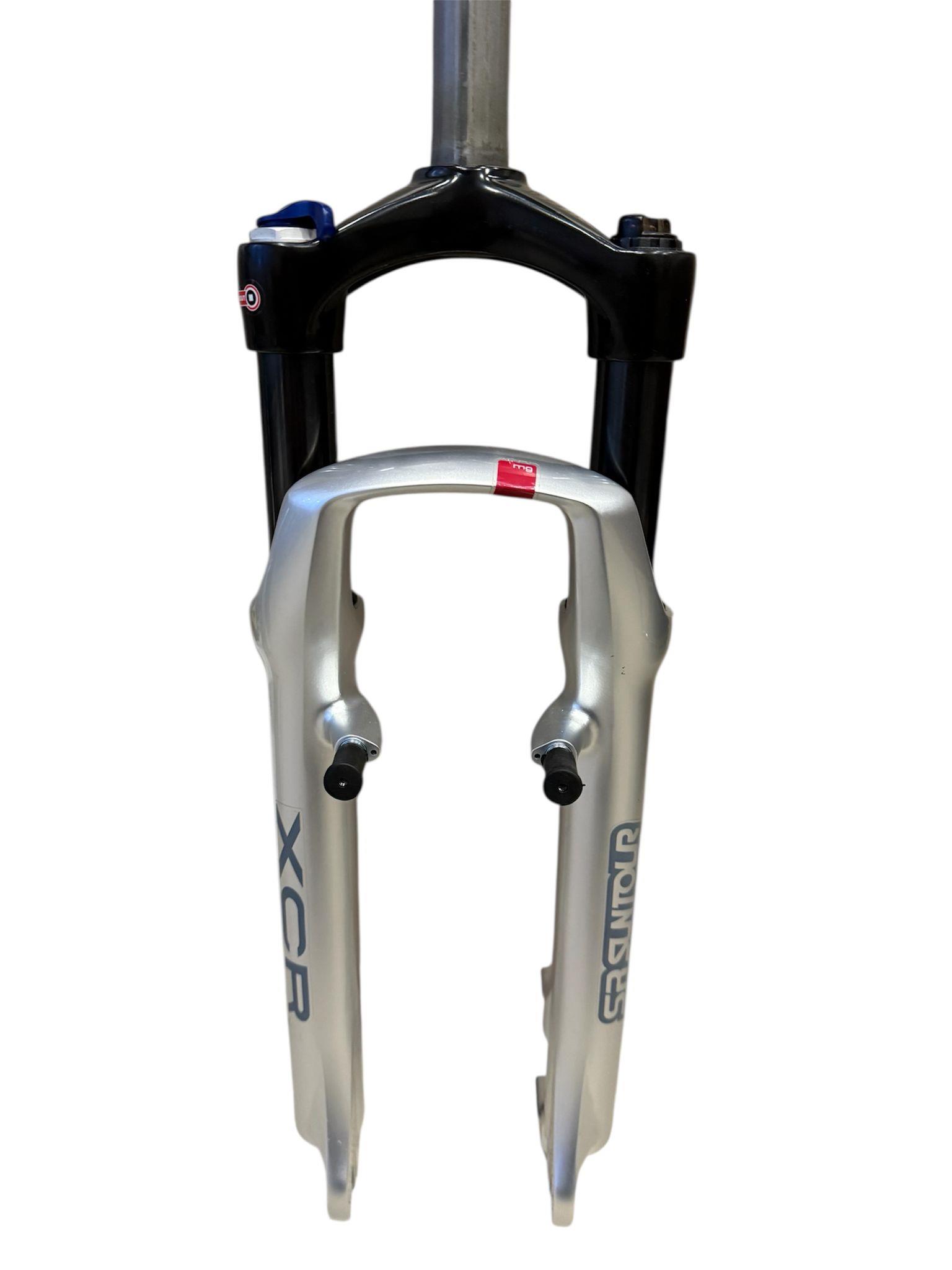 Sr Suntour XCR 26" Jant Kilitlenebilir Bisiklet Maşası 1-1/8 QR Amortisörlü Maşa V-fren Disk Fren Gri