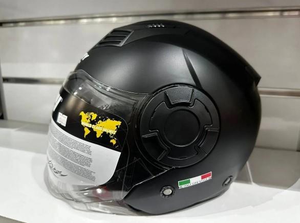 Sway 766 Geko Güneş Gözlüklü Yarım Motosiklet Kaskı L Beden Mat Black