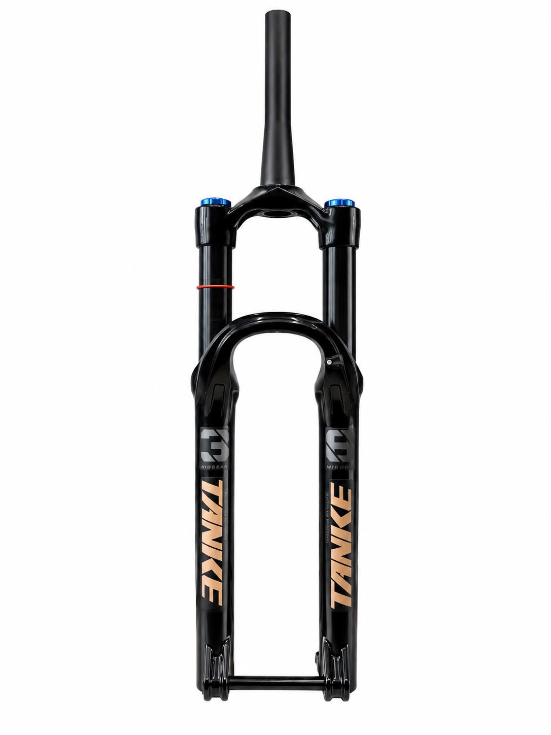 Tanke TF-38MM 27,5 Havalı Kilitli 180mm Enduro Bisiklet Maşası Konik Sokma Mil Rebound Ayarlı Siyah