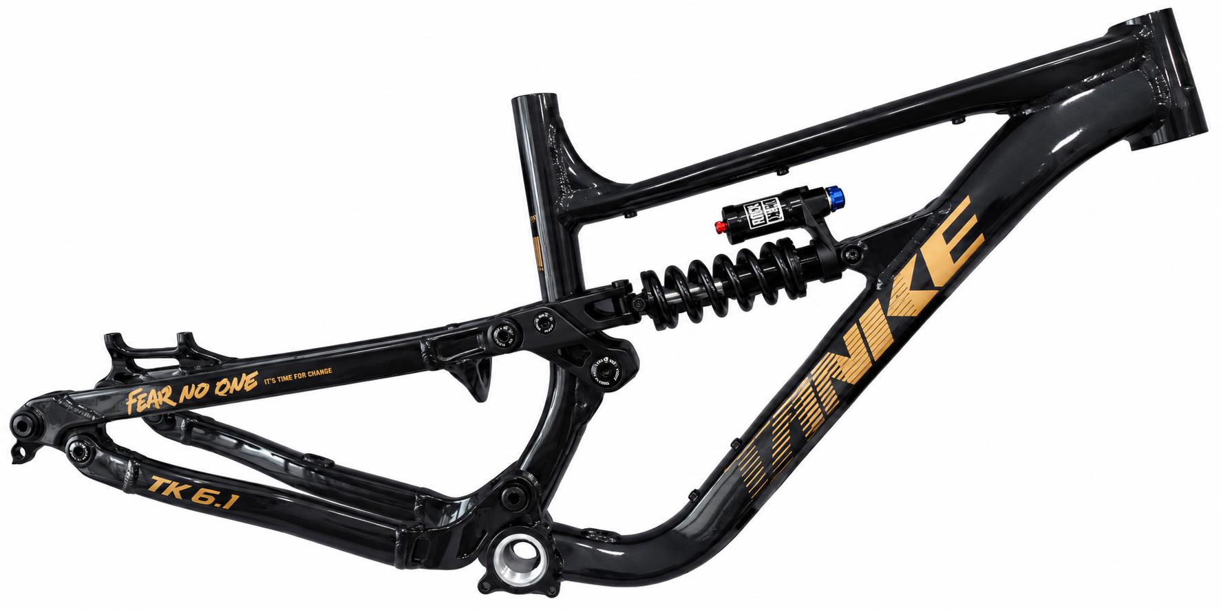 TANKE TK6.1 Orta Havalı Süspansiyon Dahil MTB Alüminyum Enduro Allmountain Kadro Black Small