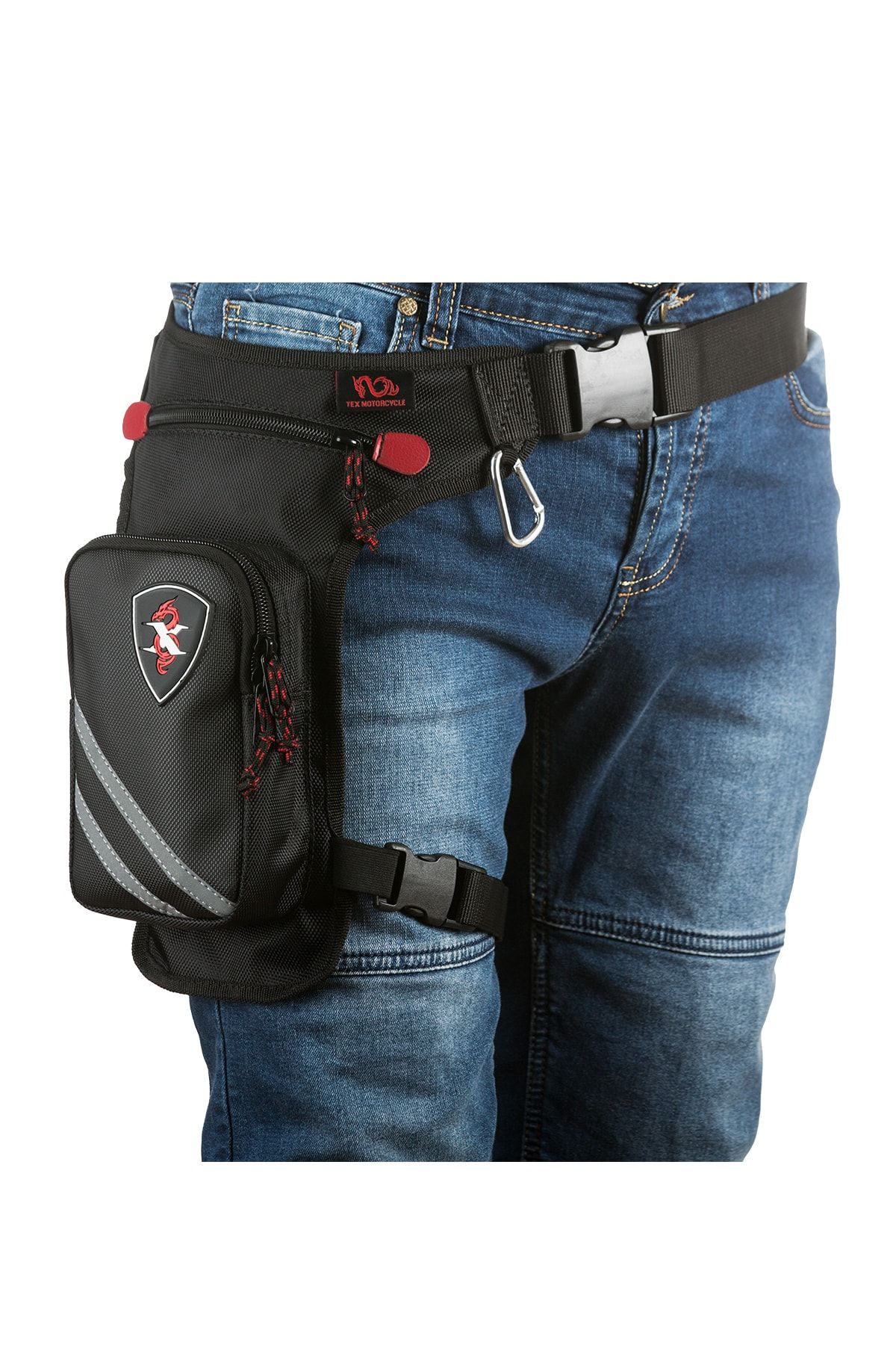 TEX 43 Mini Motosiklet Bacak Çantası Bel Çantası