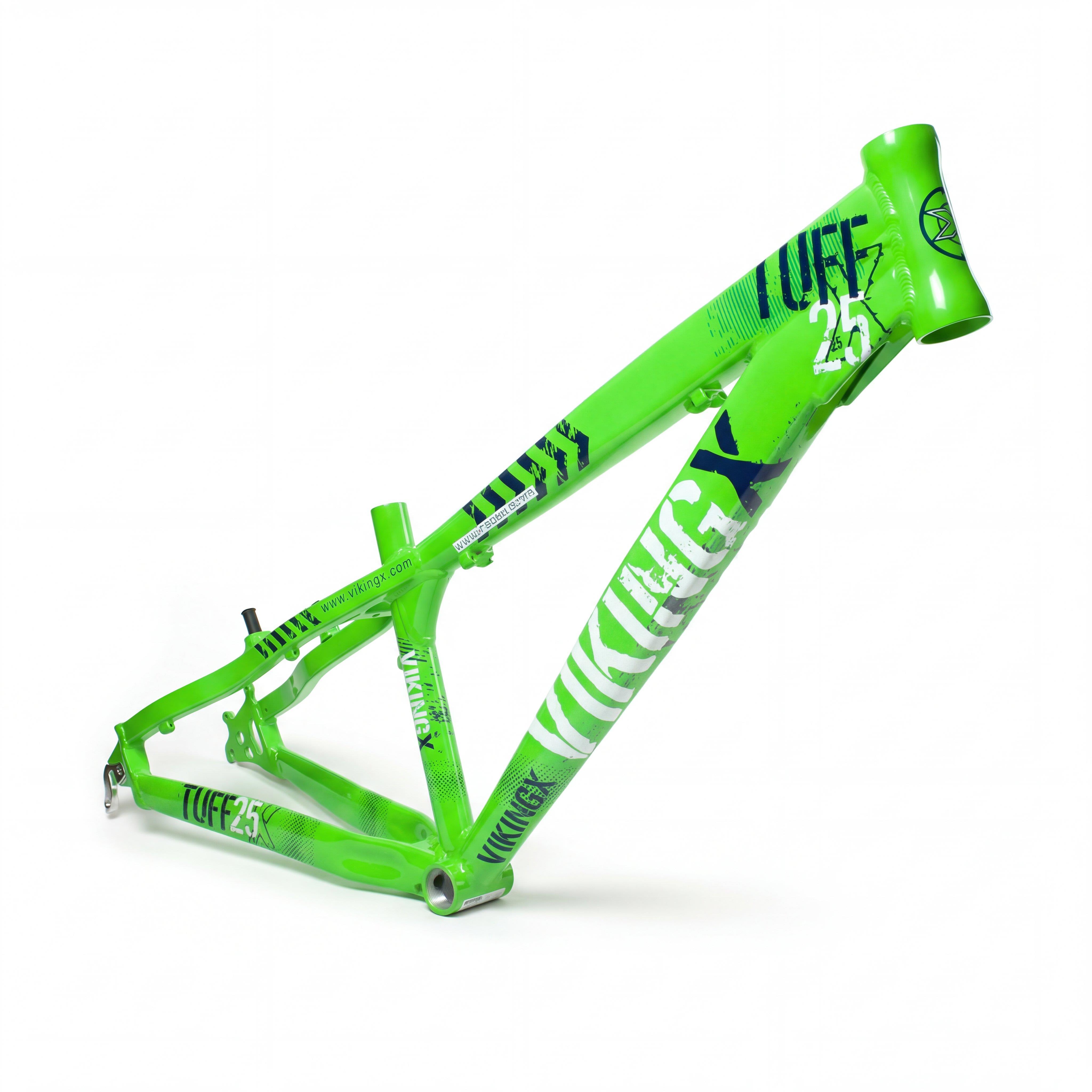 VikingX Tuff X-25 Dirt Jump Kadro Alüminyum Dirt Jump Bisiklet Kadrosu Hafif ve Dayanıklı Yeşil