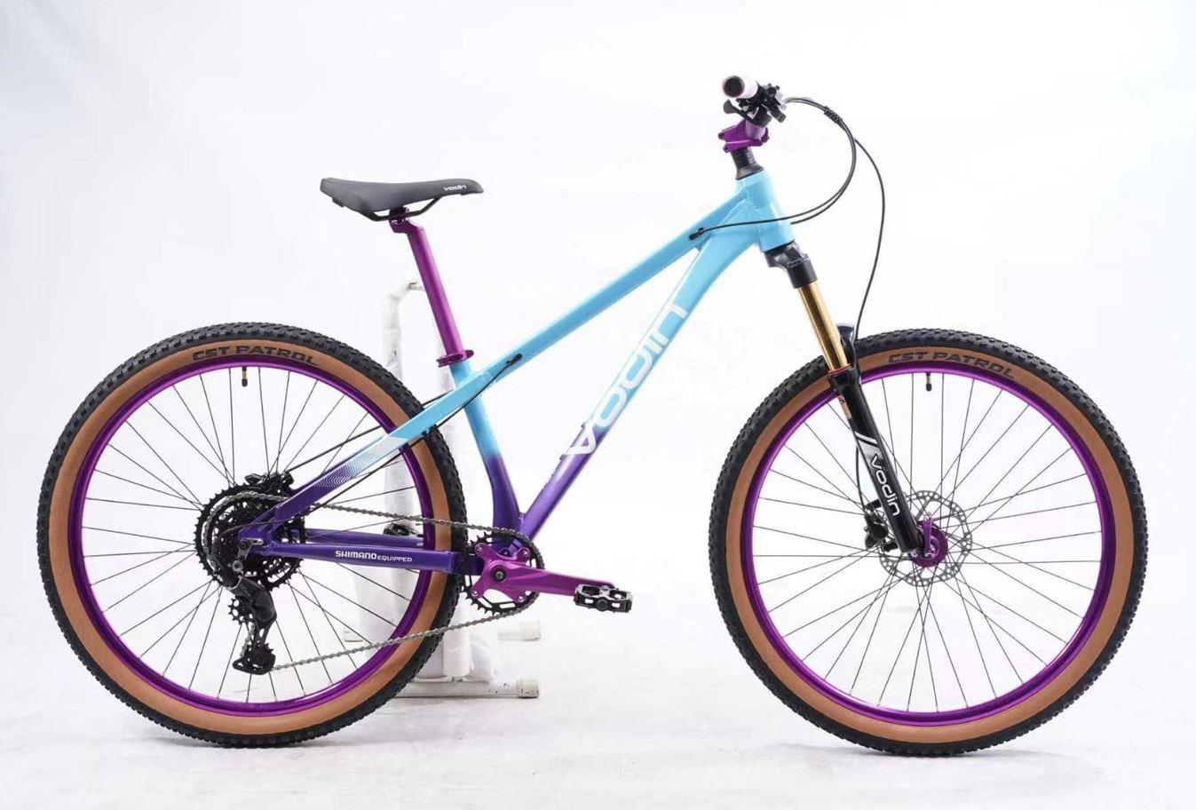 Vodin Dirty Jump 27,5" Jant 9 Vites Freeride Dirt Jump Akrobasi Bisikleti MAVİ PEMBE