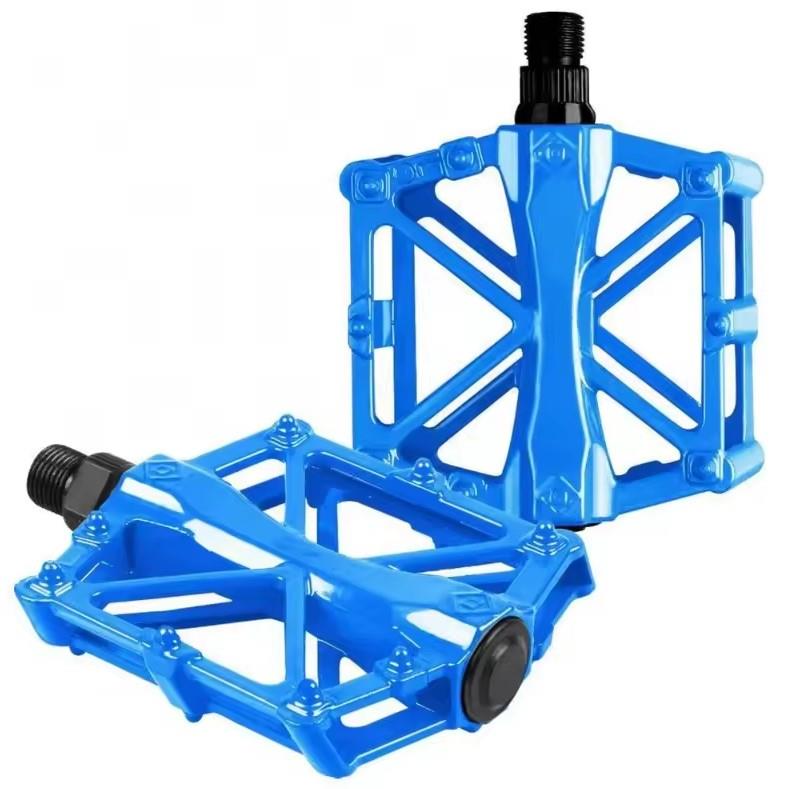 XBYC 1815 Bilyalı Bisiklet Platform Pedal Geniş Yapılı Bilyalı Alüminyum Pedal Mukavemetli Mavi Renk
