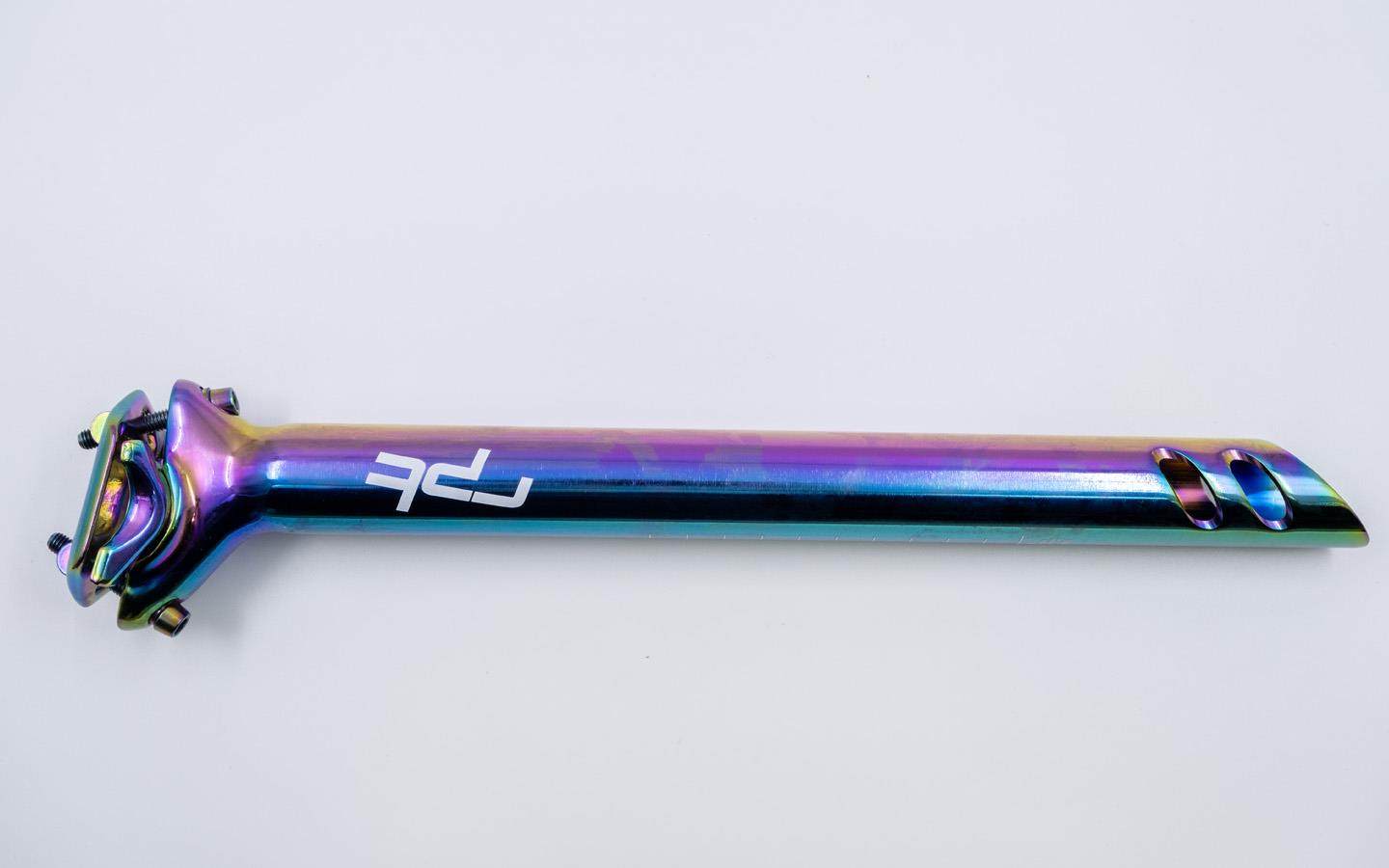 Raptor Sp-726 31.6 350mm Sele Borusu Bisiklet Koltuk Borusu Alüminyum Rainbow Sele Borusu Oil Slick