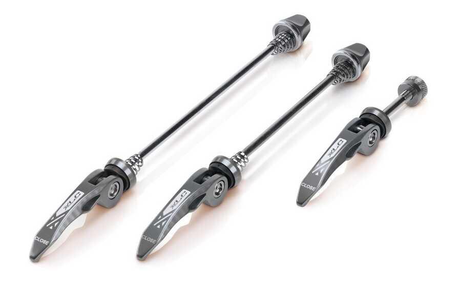 XLC Quick Release 3'lü Set Bisiklet QR Ön Arka Teker Mandalı Ve Sele Kelepçesi Seti Gri