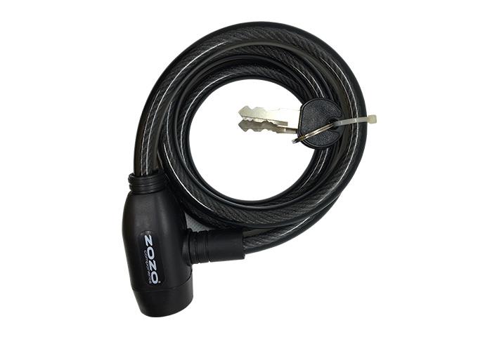 Zozo Bisiklet Anahtarlı Kilit Çelik 12mm Kalınlık 800mm Uzunluk Bisiklet kiliti 200311-84101