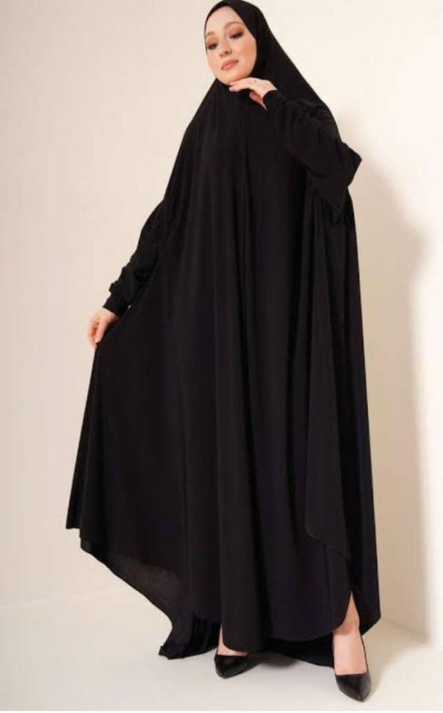 one piece women's hijab sheet model 827 - Black one piece women's hijab sheet model 827 - Black