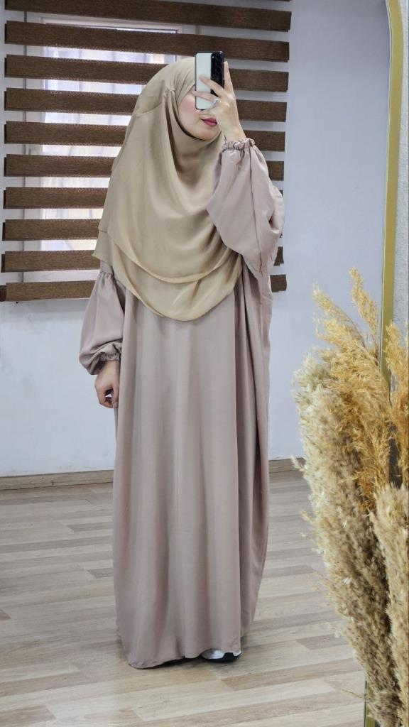 women's two-piece hijab clothing model 828 - Beige women's two-piece hijab clothing model 828 - Beige