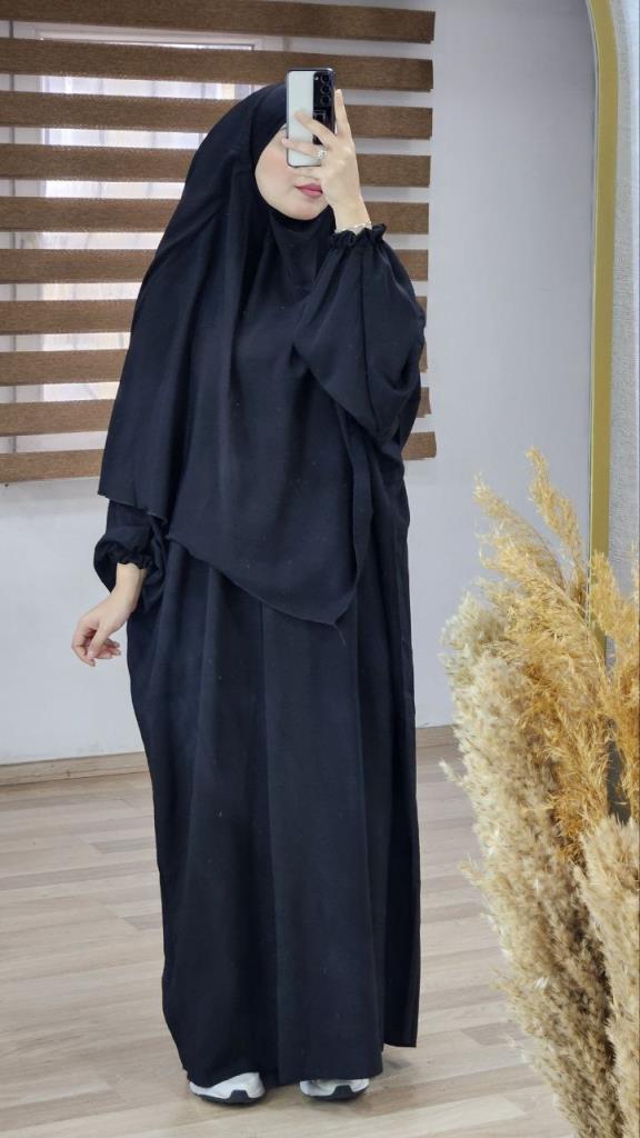 ملابس حجاب نسائية مكونة من قطعتين موديل 828 - اسود ملابس حجاب نسائية مكونة من قطعتين موديل 828 - اسود