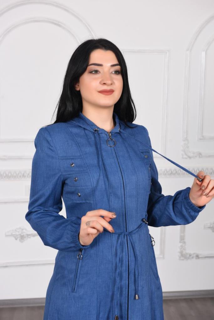 Women's seasonal stylish and comfortable coat is unlined and suitable for daily use, model 1011 - Light Blue