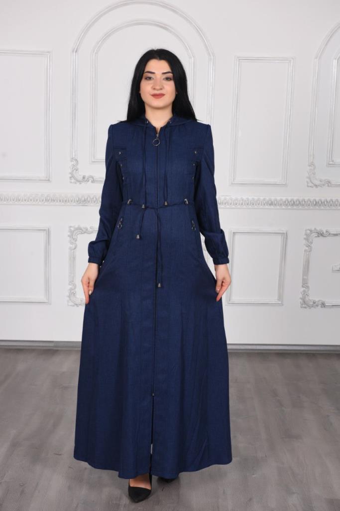 Women's seasonal stylish and comfortable coat is unlined and suitable for daily use, model 1011 - Navy Blue