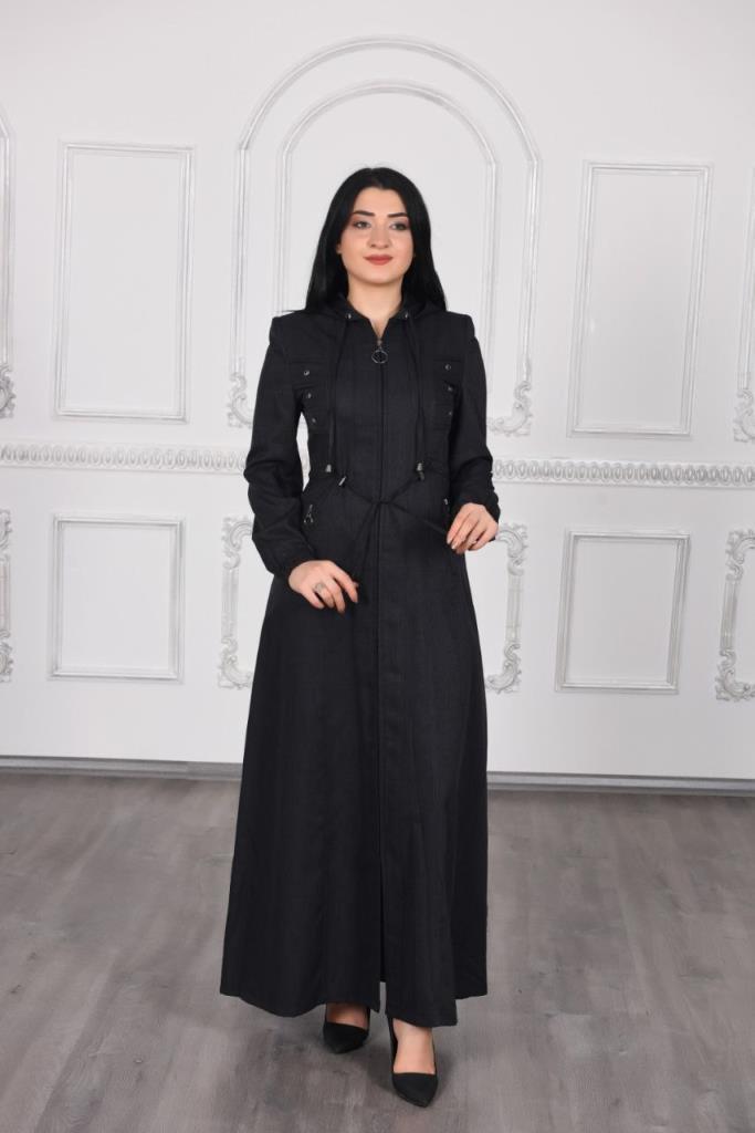 Women's seasonal stylish and comfortable coat is unlined and suitable for daily use, model 1011 - Black