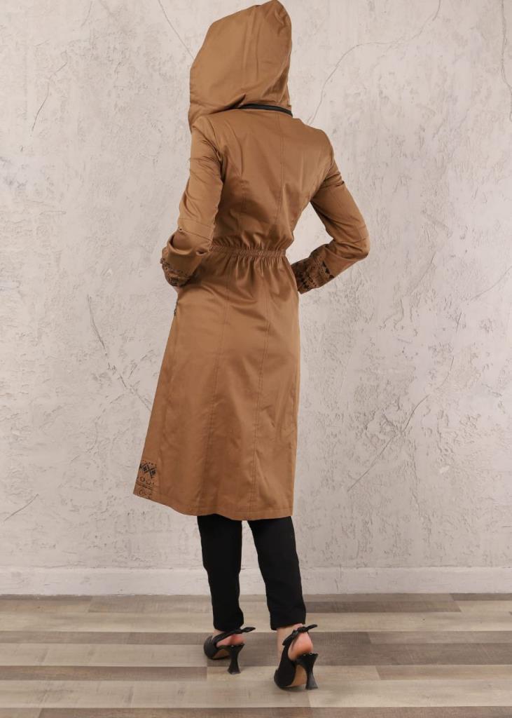 ترانشكوت  صيفي نسائي موديل 1030 - AÇIK KAHVE