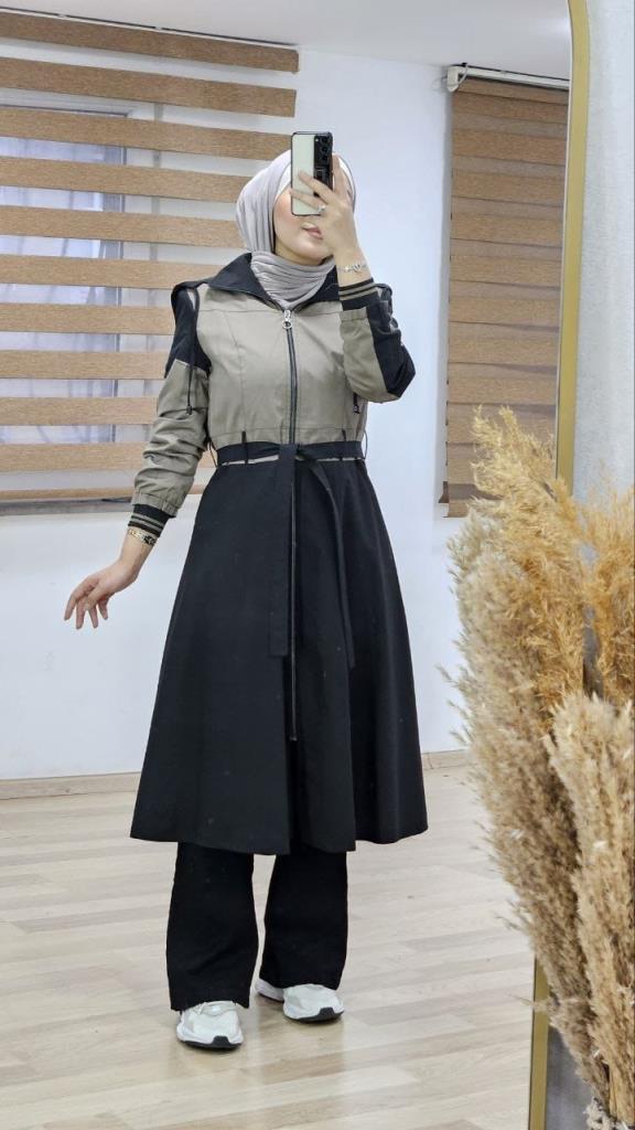 New season women's winter trench coat stylish and comfortable cut suitable for daily use model 1032 - Tan