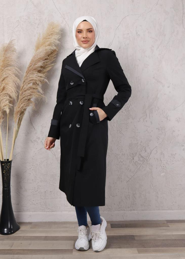 women's summer coat model 1033 - Black