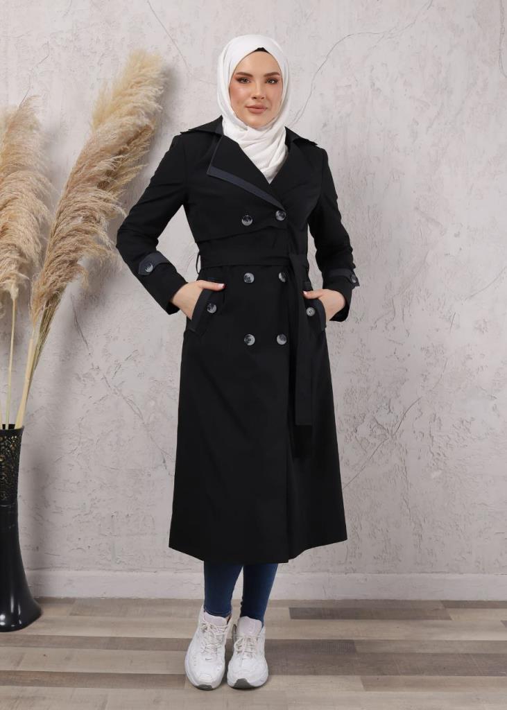 women's summer coat model 1033 - Black women's summer coat model 1033 - Black