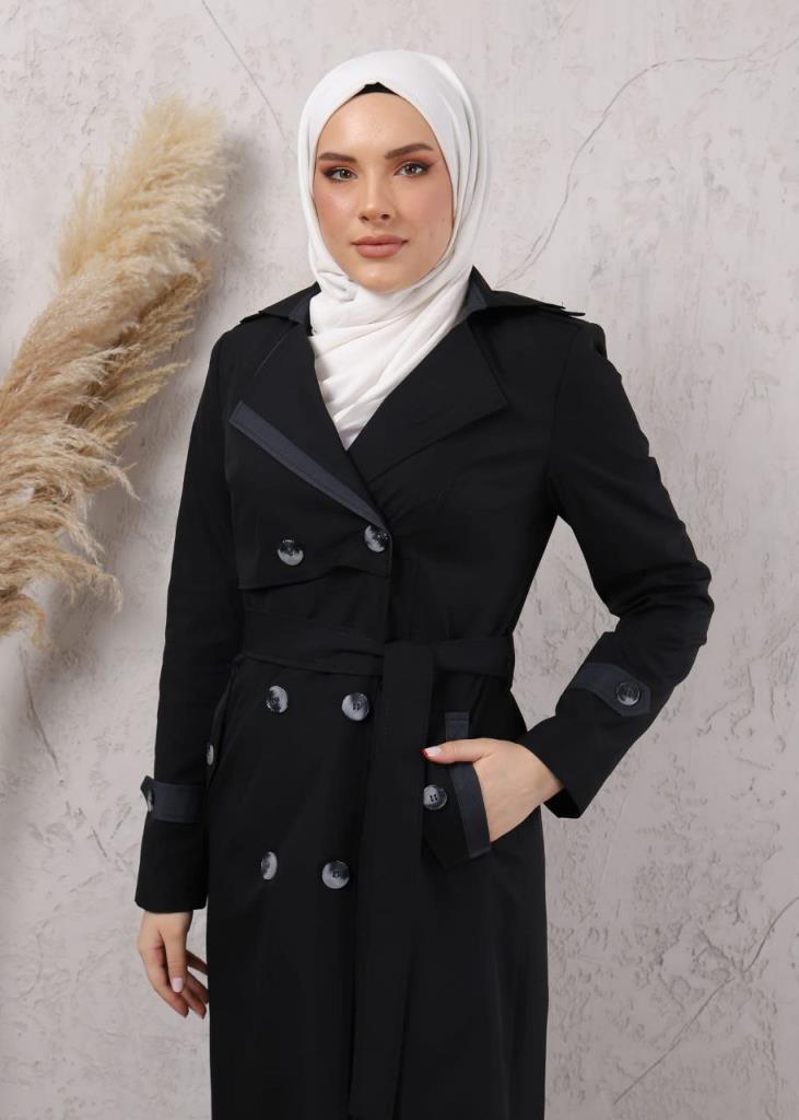 women's summer coat model 1033 - Black women's summer coat model 1033 - Black