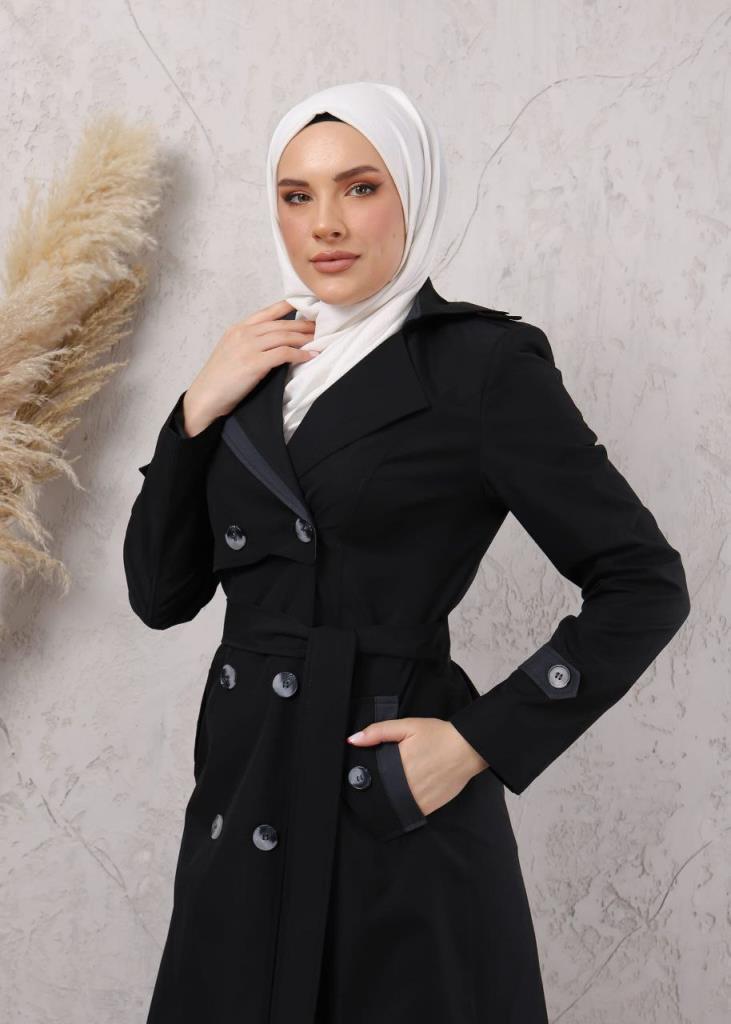 women's summer coat model 1033 - Black women's summer coat model 1033 - Black