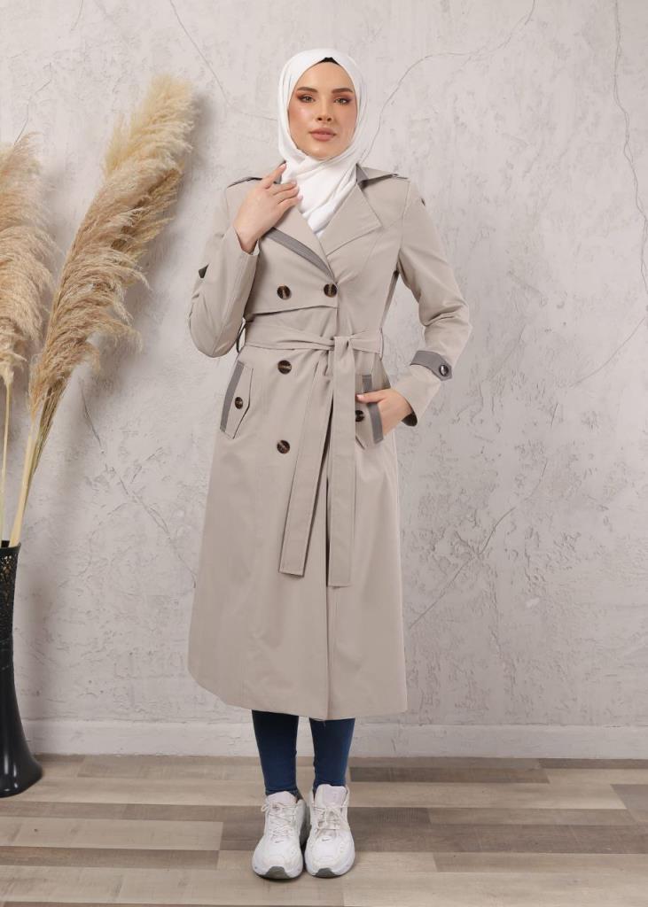 women's summer coat model 1033 - Beige