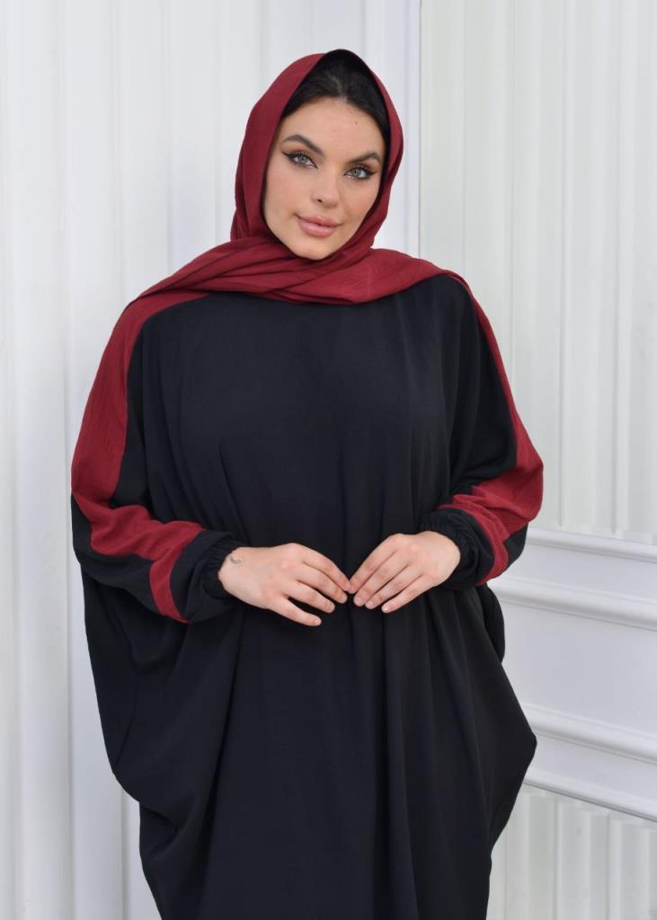 women's summer hijab sheet model 4427 - Burgundy