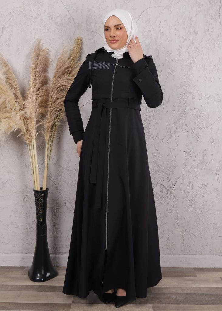 women's summer coat model 4537 - Black