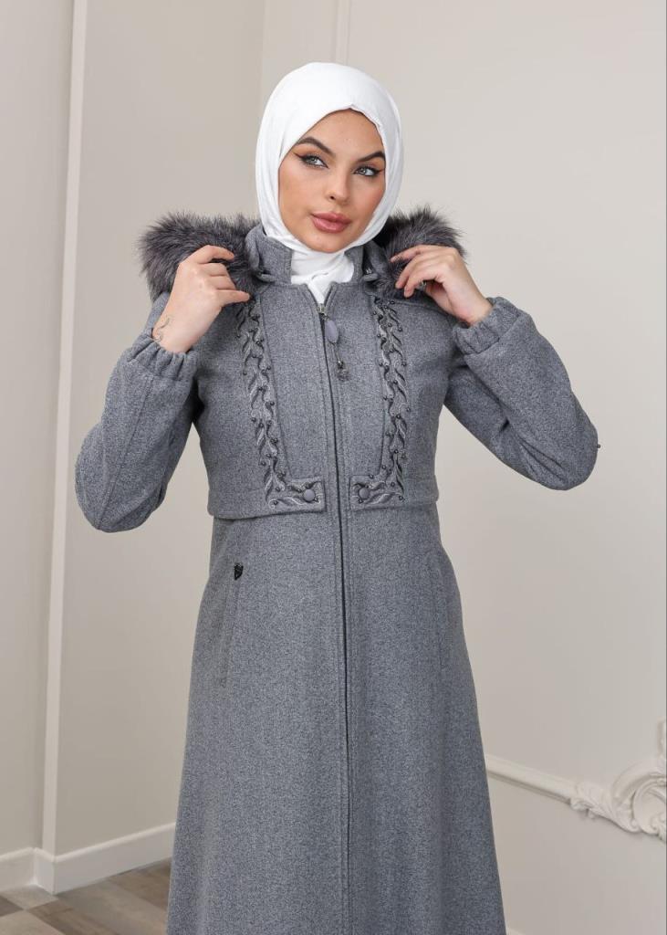 New season women's winter long coat comfortable cut suitable for daily use model 4613 - Gray