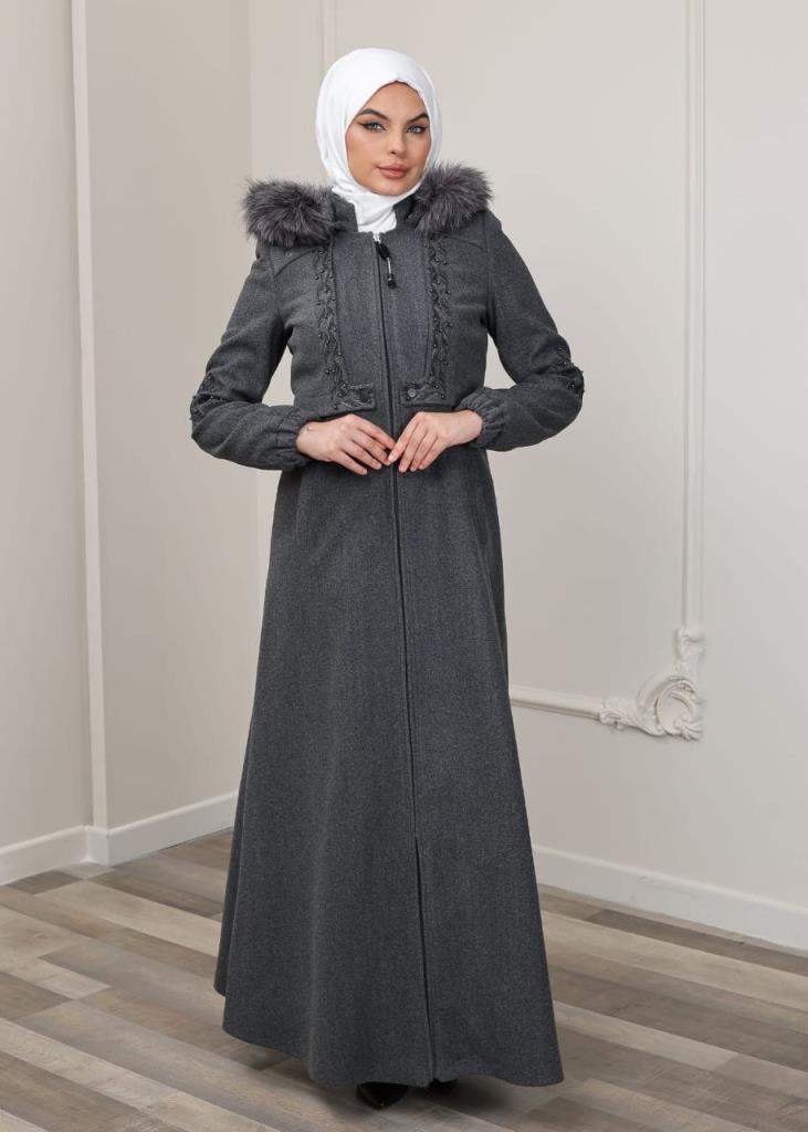 New season women's winter long coat comfortable cut suitable for daily use model 4613 - Gray