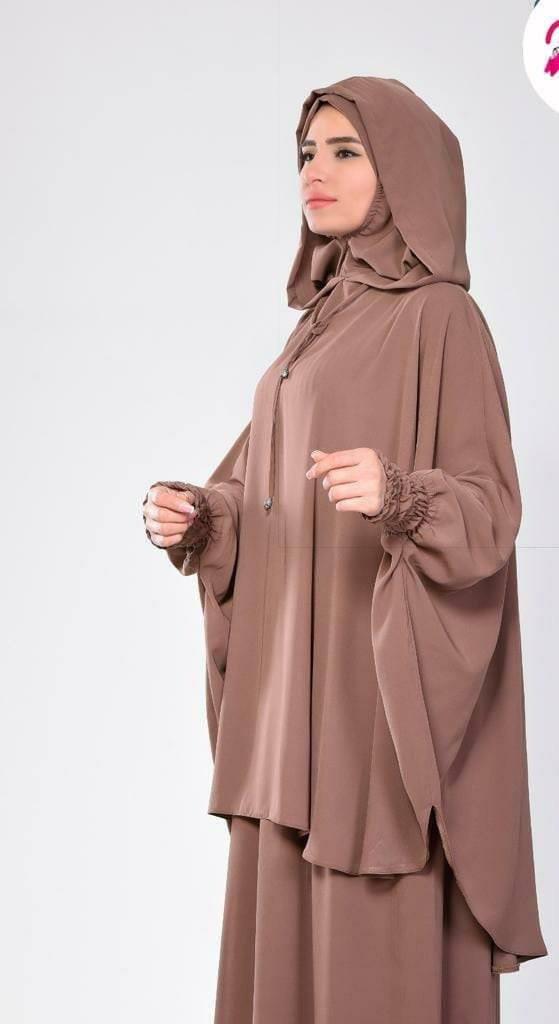 kapşonlu kadın yazlık tesettürlü çarşaf model 824 - Rosy