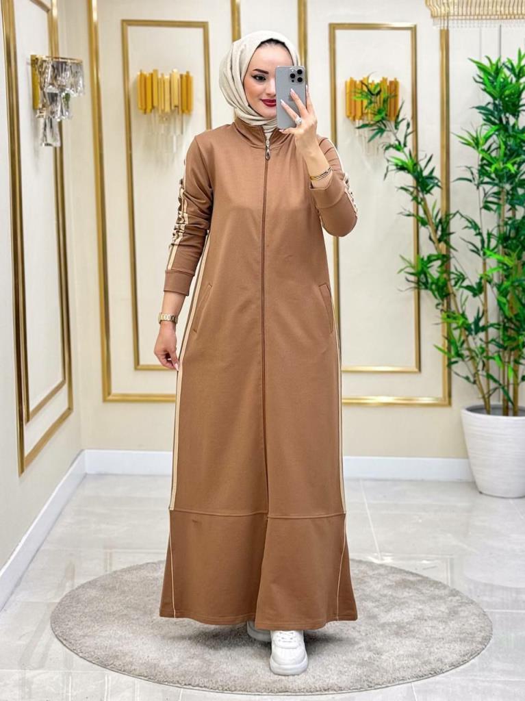 Long and elegant pajamas, perfect for an everyday look, model A0281. - Beige