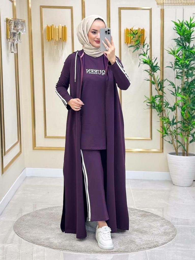 Yeni sezon kadın için tesettürlü ve rahatlı pijama model A0282 - LEYLA