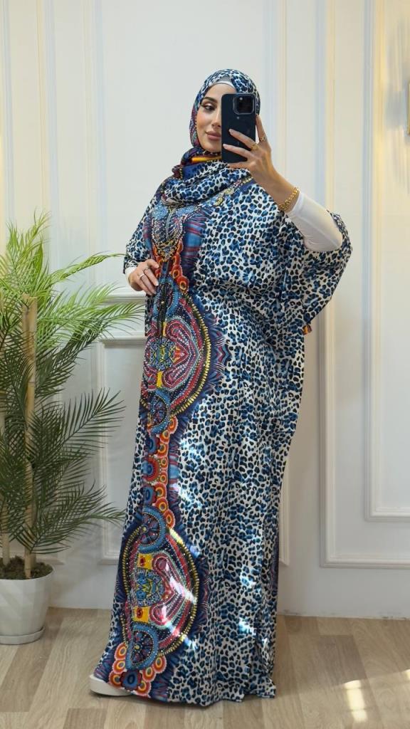Women's summer dress loose fit shawl + dress model B0019 - RENKLI Women's summer dress loose fit shawl + dress model B0019 - RENKLI