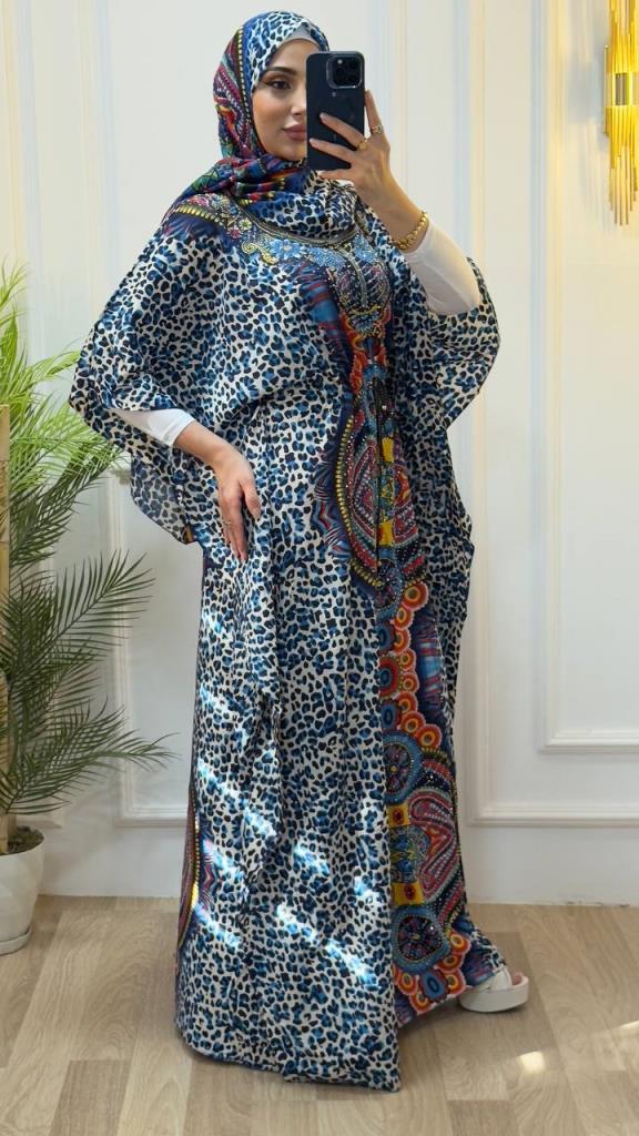 Women's summer dress loose fit shawl + dress model B0019 - RENKLI Women's summer dress loose fit shawl + dress model B0019 - RENKLI