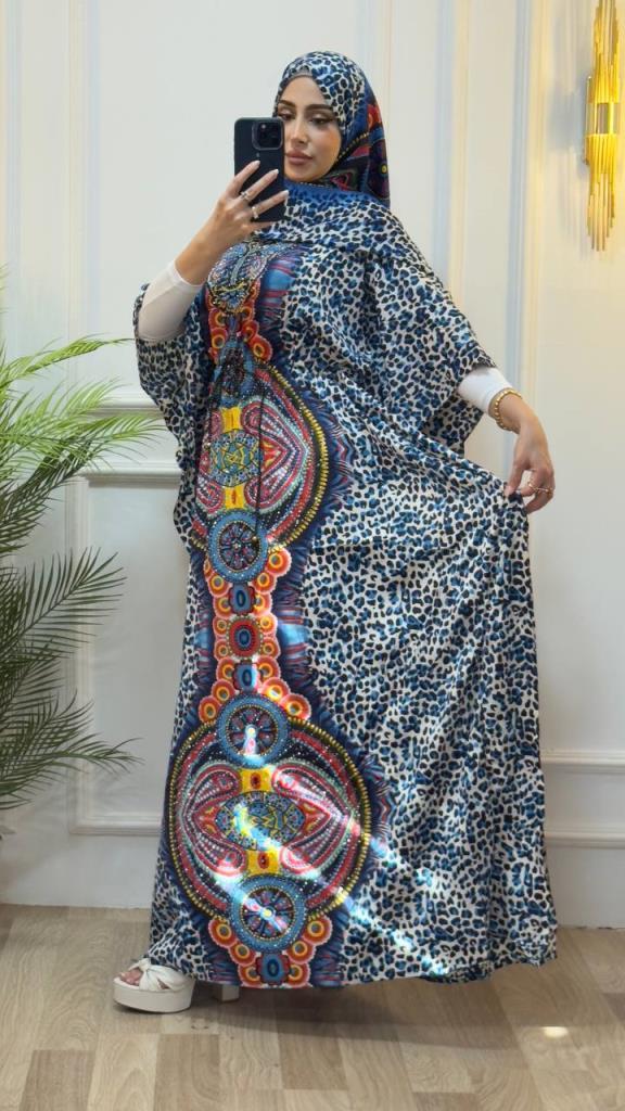 Women's summer dress loose fit shawl + dress model B0019 - RENKLI Women's summer dress loose fit shawl + dress model B0019 - RENKLI