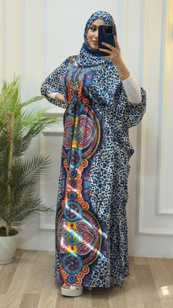 Women's summer dress loose fit shawl + dress model B0019 - RENKLI Women's summer dress loose fit shawl + dress model B0019 - RENKLI