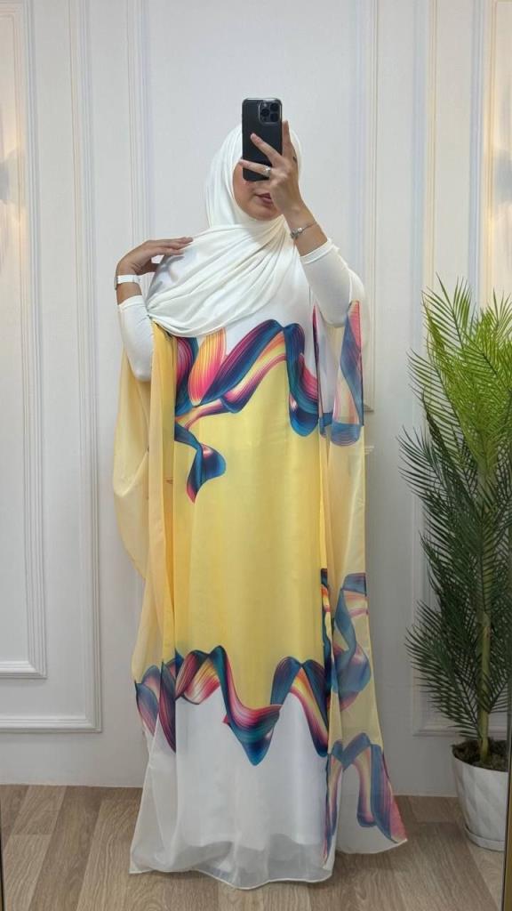 New season women's stylish and comfortable dress for summer days refreshing and cooling model B0022 - Yellow New season women's stylish and comfortable dress for summer days refreshing and cooling model B0022 - Yellow