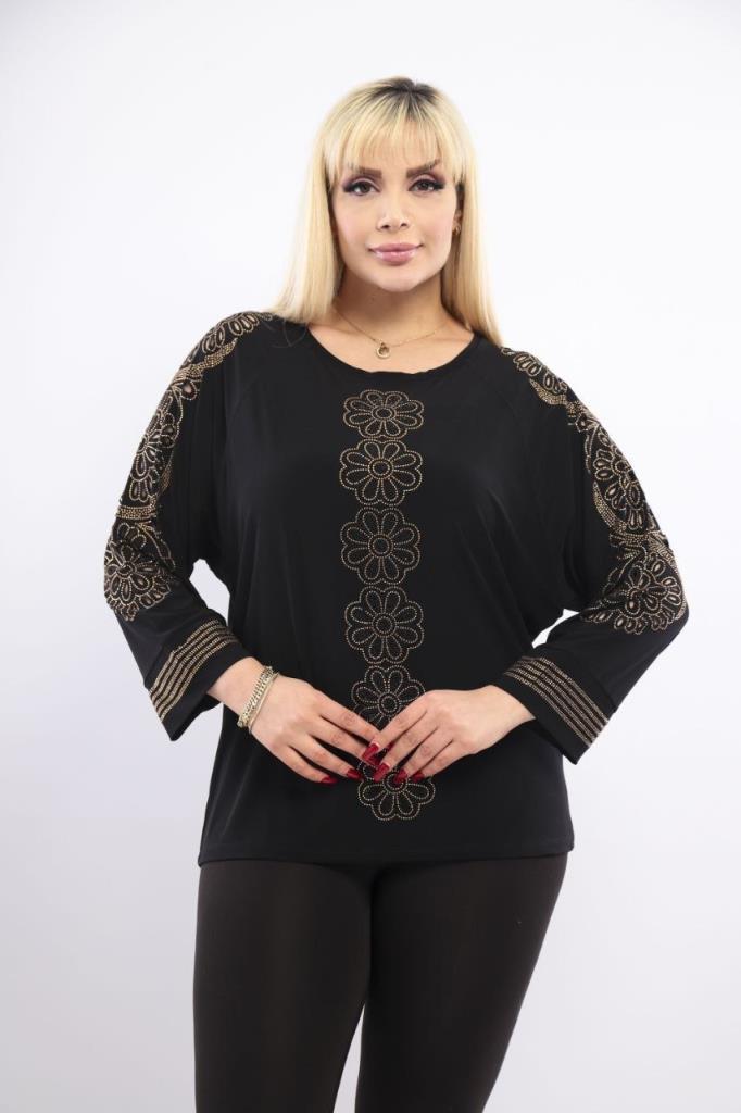 New season women's summer + spring blouse, comfortable and stylish, suitable for daily use, model G0135 - Black