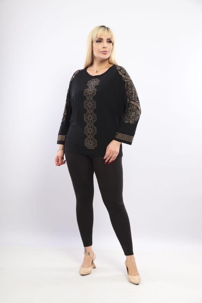 New season women's summer + spring blouse, comfortable and stylish, suitable for daily use, model G0135 - Black