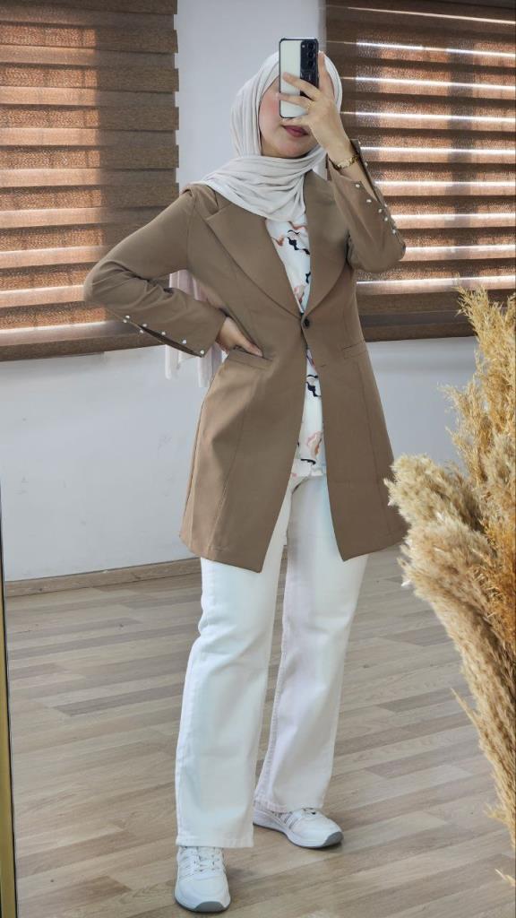 women's summer jacket model G0446 - Brown