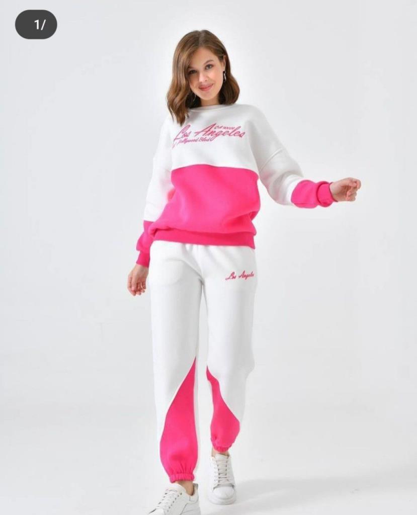 New season women's winter stylish and comfortable home pajamas suitable for daily use model G0597 - Fuchsia