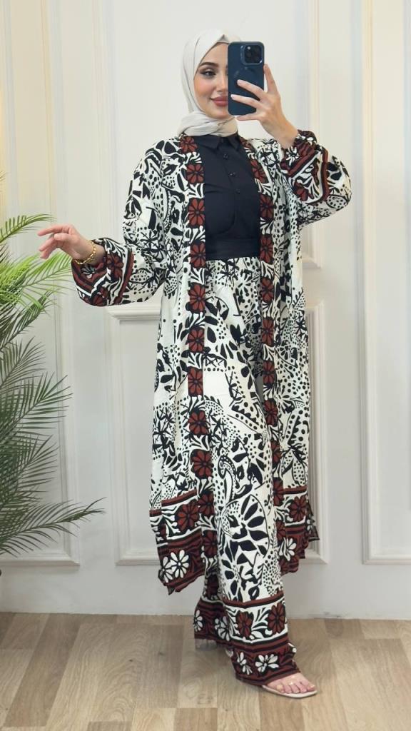 women's top and bottom hijab set modelG0781 - RENKLI women's top and bottom hijab set modelG0781 - RENKLI
