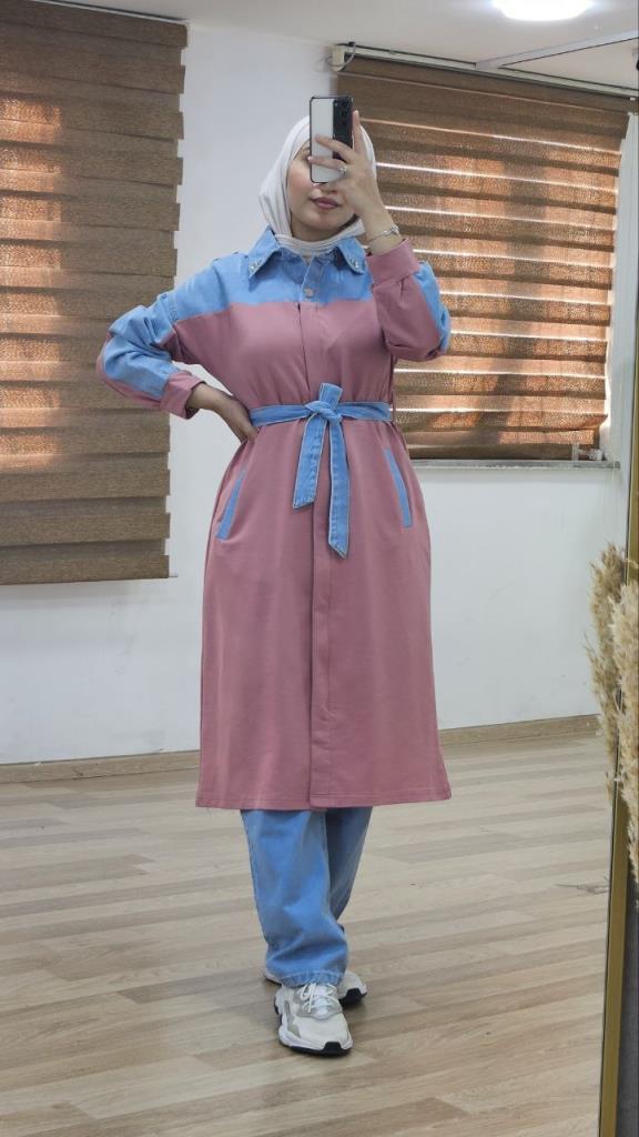 Yeni sezon tesettürlü ve rahatlı ve çok rengli şık pijama model G0989  - PEMBE