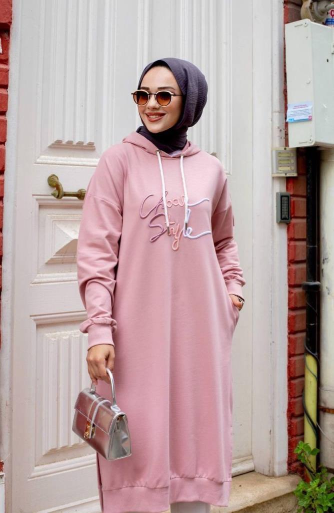 Elegant blouse for veiled women with a modest and modern design, perfect for your daily looks. Model G1045 - Pink